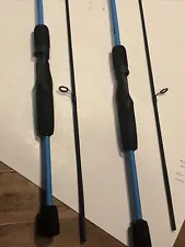 (2) Ozark Trail Wayfarer medium light 5'6" spinning rods Blue. Perfect!