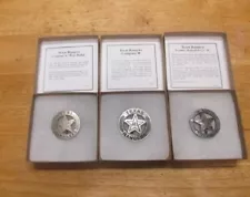 The Texas Rangers 3 Badge Collection-- Replicas Each Badge Comes in Its Own Box