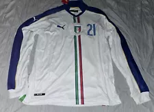 Pirlo Unsigned Long Sleeve Italian National Soccer Team Jersey Size XL For Sale