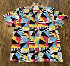 Oh Snap Shirt Men XL Button Down Stretch Drill Clothing Retro Saved By The Bell