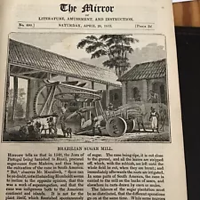 Antique Print 1833 - A Brazilian Sugar Mill - Brazil