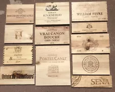 New ListingBeautiful Wood Wine Box 12 Panel lot Crate ends Cellar Vineyard