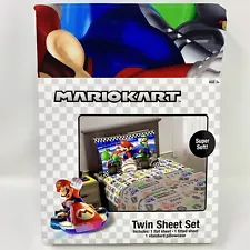 Super Mario Brothers 3 Piece Twin Sheet Set Mario Kart Nintendo