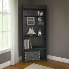 Scranton & Co 5 Shelf Bookcase in Antique Black