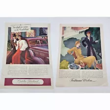 1938 Cadillac Fleetwood Advertisement Frostman Woolens William Hollingsworth