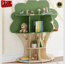 KIDS BOOKCASE BOOKSHELF WOOD TREE BOOK CASE CHILDRENS BOOKSHELVES MODERN NURSERY