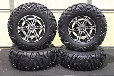 KAWASAKI MULE 4010 25" QUADKING ATV TIRE & VIPER M/B WHEEL KIT KAWL8 BIGGHORN (For: 2015 Kawasaki Mule 4010)