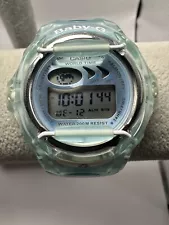 Casio Baby-G BG-169A Ladies Watch 39MM 8" New Battery 2516 Clear Blue Band X