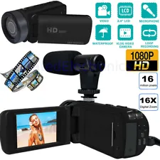 HD 1080p Digital Video Camera YouTube Live Stream Vlogging Recorder Microphone