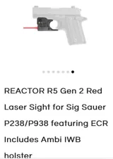 Viridian ECR R5 Red Laser For Sig Sauer P238/P938