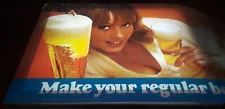 RARE OLD NOS 1960s JAX BEER LIGHTED SIGN 10" X 20" PLASTIC INSERT NEW ORLEANS LA