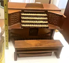 OLD VINTAGE WOODEN MODEL BARBIE DOLL SIZE CHURCH ORGAN SALESMAN SAMPLE WOW NICE