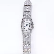 Antique Platinum jewelry 6.0CT VS diamond ladies mechanical watch