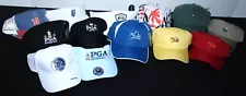 Lot of 19 Assorted Adjustable Logo Hats and Visors