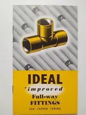 Ideal Full-Way Fittings for Copper Tubing Vintage Plumbing Sales Booklet