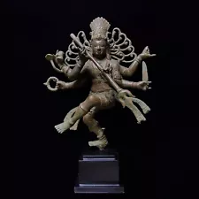 Mini Lord Shiva Nataraja Bronze Hindu Statue God Brass Sculpture Home Decor Art