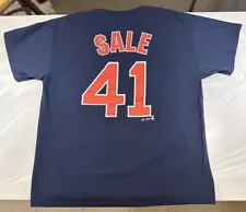 Boston Red Sox - Chris Sale #41 - Majestic Navy Jersey - Large / 2018 WS Champ