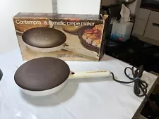 Maxim Electric Non Stick Easy Crepe Maker Model #C-100 In Original Box Made USA