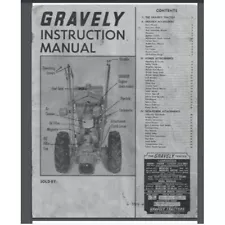 Gravely L LI LS Walk Behind Lawn Garden Tractor Owner & Implement Manual 1963