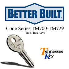 Better Built Truck & Tool Box Keys / Select your code / key Series TM700-TM729