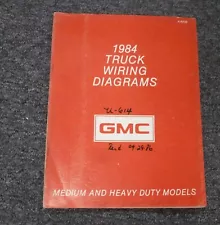 1984 GMC Astro Heavy Duty Cabover Truck Electrical Wiring Diagrams Manual