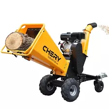 Cheryindustrial 420cc 15hp Engine Gas Powered 6'' Wood Chipper With 4 Wheels