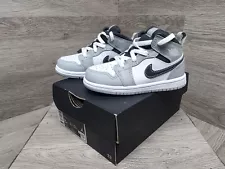 Nike Air Jordan 1 Mid 'Light Smoke Grey' 2022 640735-078 Toddler Size 8C New!!!