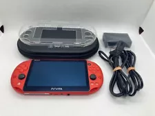 [MINT] PSP Vita Wi-Fi Metallic Red PCH-2000ZA26 Slim Console USED Japan Import