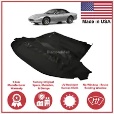 Fits Jaguar XK8 / XKR Convertible Soft Top Black Canvas Cloth 1996-2006