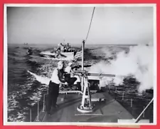 1942 USCG Coast Guard Cutter Patrolling for Submarines Original News Photo