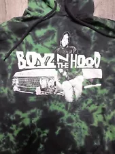 Boy N The Hood Hoodie Mens Green Tie Dye Ice Cube Hip Hop Repro Retro Streetwear