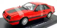 1985 - 86 Mustang GT 5.0, Red with Black Livery, Beautiful & New 1/18