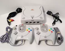 Sega Dreamcast Console + 2 Controllers & Cords! HKT-300 Tested & Works!