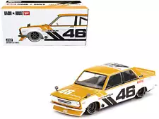 Datsun 510 Street "BRE510 V3" RHD (Right Hand Drive) #46 Gold and White