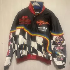 Jeff Hamilton Jeff Gordon 3 Time Champion Leather Jacket