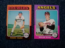 1975 Topps #223 500 Robin Yount Nolan Ryan Rookie Card Baseball Lot 2 EX