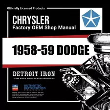 1958-1959 Dodge Shop Manuals, Sales Data & Parts Book Kit