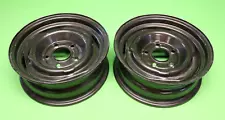 Pair OEM 1970's 1980's Chevrolet General Motors 14” x 5” 5 Lug Steel Wheel Rim