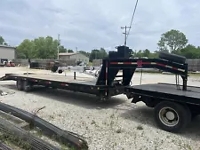 2022 Gooseneck 102x30 Trailer with 3 ton crane