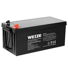 12 Volt 200Ah Deep Cycle AGM Battery M8 Terminals for RV Camping Marine Off-Grid