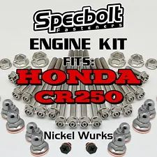 CR250 Engine Bolt Kit for Honda CR 250 Specbolt Nickel Wurks (Titanium Look) Ti