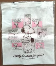 LAST SNOOPY TOWN Original Tote Bag Lovely Cookies NOT FOR SALE Peanuts JAPAN