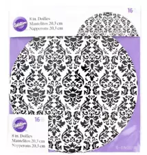 Wilton Damask 8-Inch Cake Doilies, 16 Count