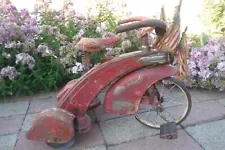 antique 1935 american national art deco pedal car tricycle H VAN DOREN design