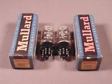 2 ECC33 MULLARD Great Britain HiFi Radio Amp Vacuum Tubes Codes 5K1 B6D NOS SALE