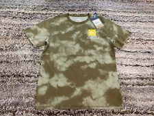 The North Face Climbing World Tour Mens S Green Tie Dye Camo Short Sleeve $45