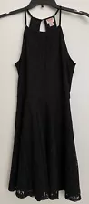 MOSSIMO LITTLE BLACK CROCHET DRESS SIZE MEDIUM