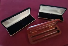 1 Wood and 2 Felt Sales Display Box For 2 Pen/Pencil.