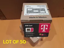 Lot of 50 Brand New Blank T-Mobile R15 SIM Cards Expiration 10 Dec. 2024