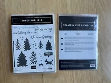 Stampin Up TREES FOR SALE Photopolymer Stamps & NEW TREE LOT Dies Christmas Dog